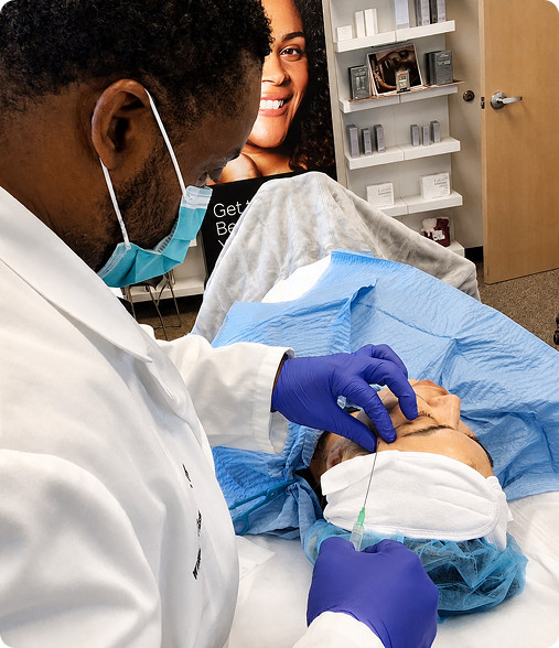 PDO thread treatment performed in-clinic at Gemini Health & Wellness